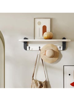 XiuWoo Multifunctional Modern Style Home Wall Mounted Storage Rack Partition With Clothes Hooks Hanger for Clothes Hats Towel Purse Robes, Bathroom Mudroom Bedroom  - Image 5