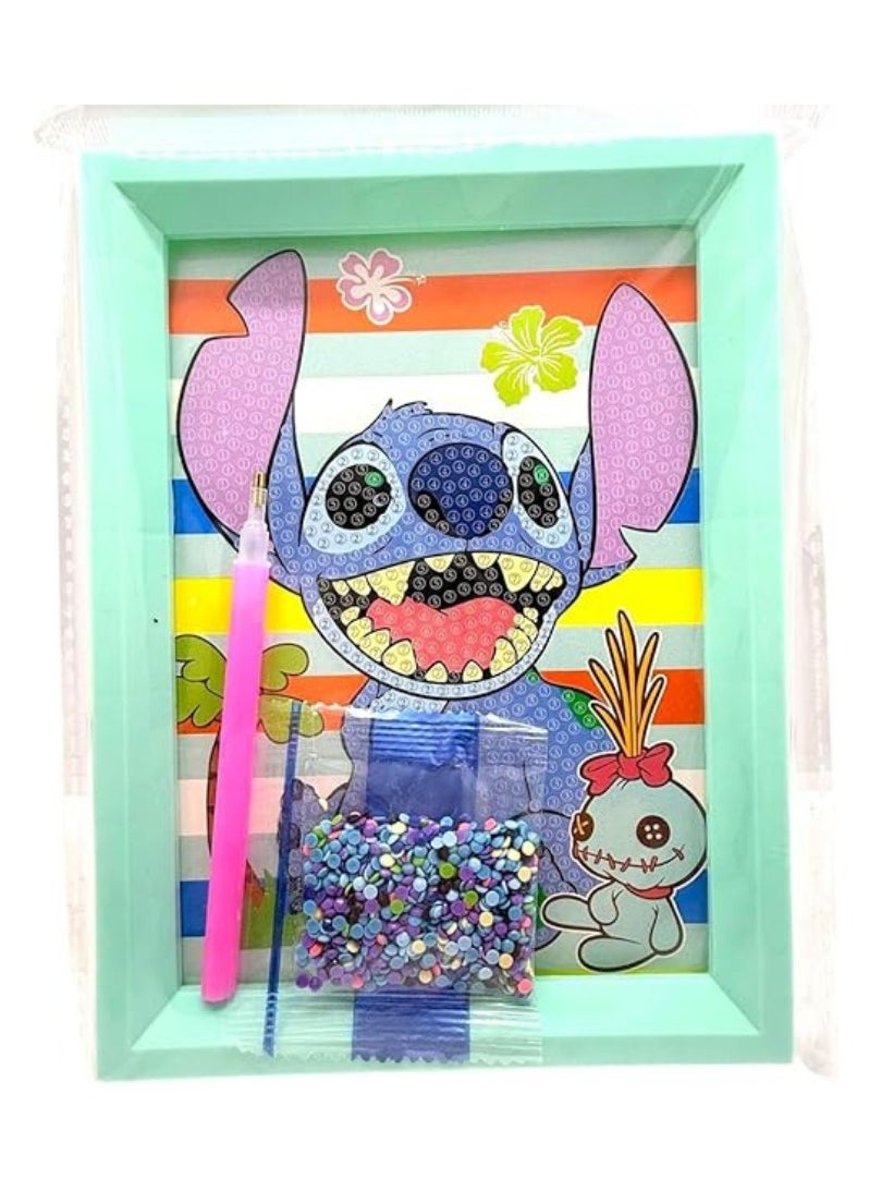 null - Rectangular Sequin Frame is a handmade art kit to create a sparkling masterpiece within a multi-colored rectangular frame. - Image 1