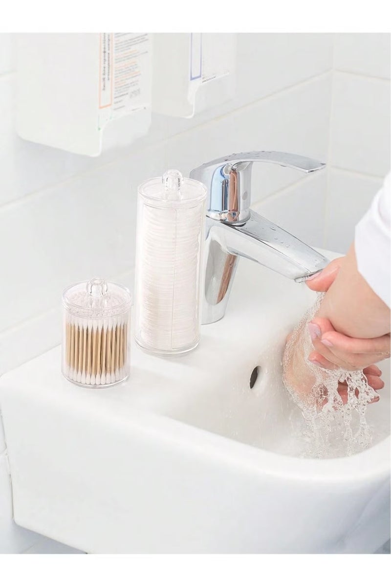 3-Piece Dressing Table Makeup Organizer, Cotton Swab Holder Bathroom Container for Sorting and Storage - Image 4