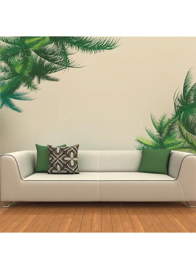 erorex Leaf Bedroom Living Room Background Wall Stickers Paste Walldecals Decor Vinyl Diy Palm Tree Leaves Wall Stickers For Kids Room Living Room Bedroom Wall Decals Decoration-011Qz  - Image 1