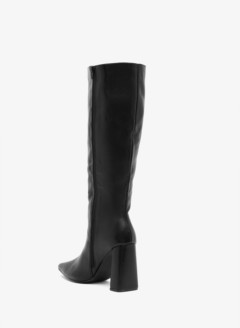 GLAMOROUS Casual Western Heeled Knee Boots - Image 3