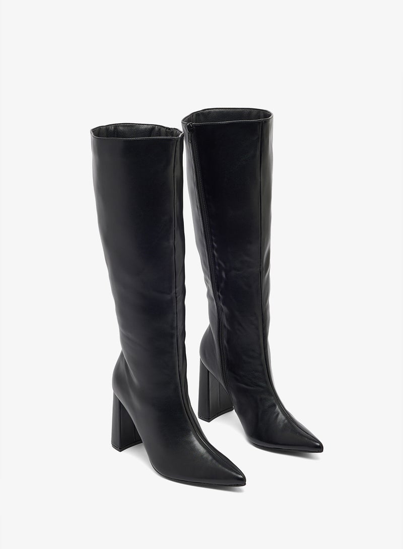 GLAMOROUS Casual Western Heeled Knee Boots - Image 4