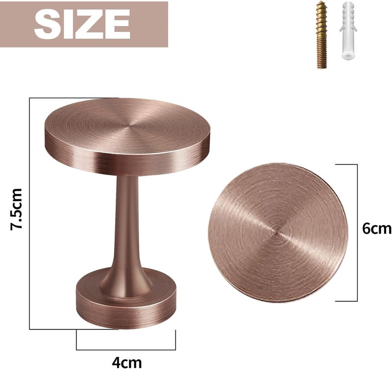 KOLAKO Kolakó Metal Curtain Tiebacks - Decorative Modern Vintage Curtain Drapery Holdbacks - Round Medallion Wall Mounted - Pair, Copper - Image 2