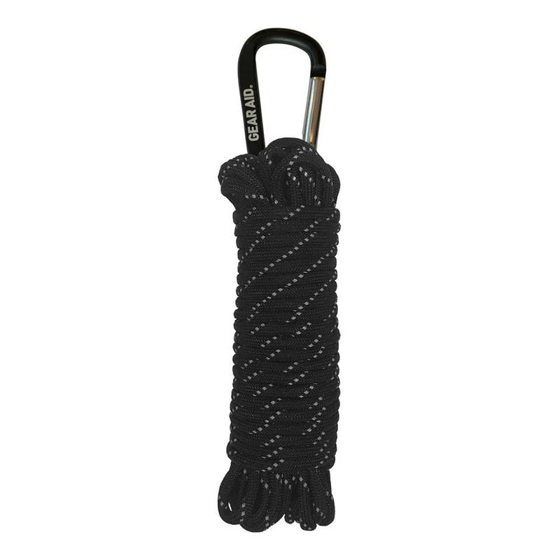 GEAR AID 550 Paracord and Carabiner, 7 Strand Utility Cord for Camping and Survival, Black Reflective, 30 ft - Image 4