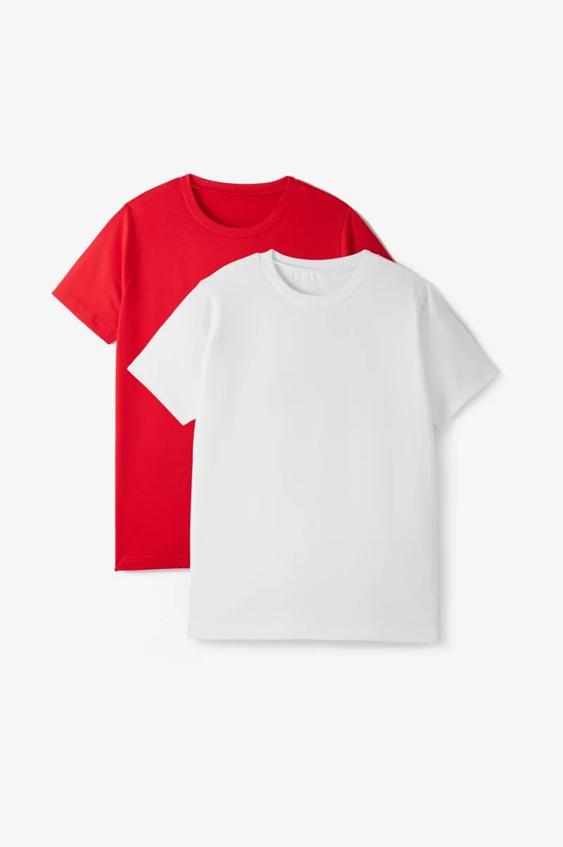 جون Kids Packaged Short Sleeve 2-pack Plain T-Shirt