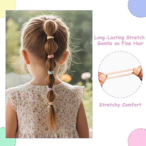 KARP 24Pcs Fabric Hair Rubber Bands for Women Girls - Soft Elastic Hair Ties No Damage, Stretchy Ponytail Holders for Thick & Thin Hair - Multicolor (Hair Rubber Band (K2540)-Style-1) - Image 3