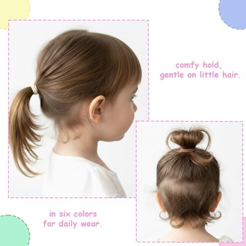 KARP 24Pcs Fabric Hair Rubber Bands for Women Girls - Soft Elastic Hair Ties No Damage, Stretchy Ponytail Holders for Thick & Thin Hair - Multicolor (Hair Rubber Band (K2540)-Style-1) - Image 2