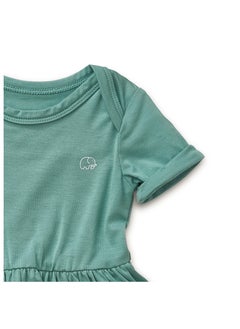 أنفي بيبي Organic Bamboo Spandex Onesie Dress- Soft Sage  - Image 2