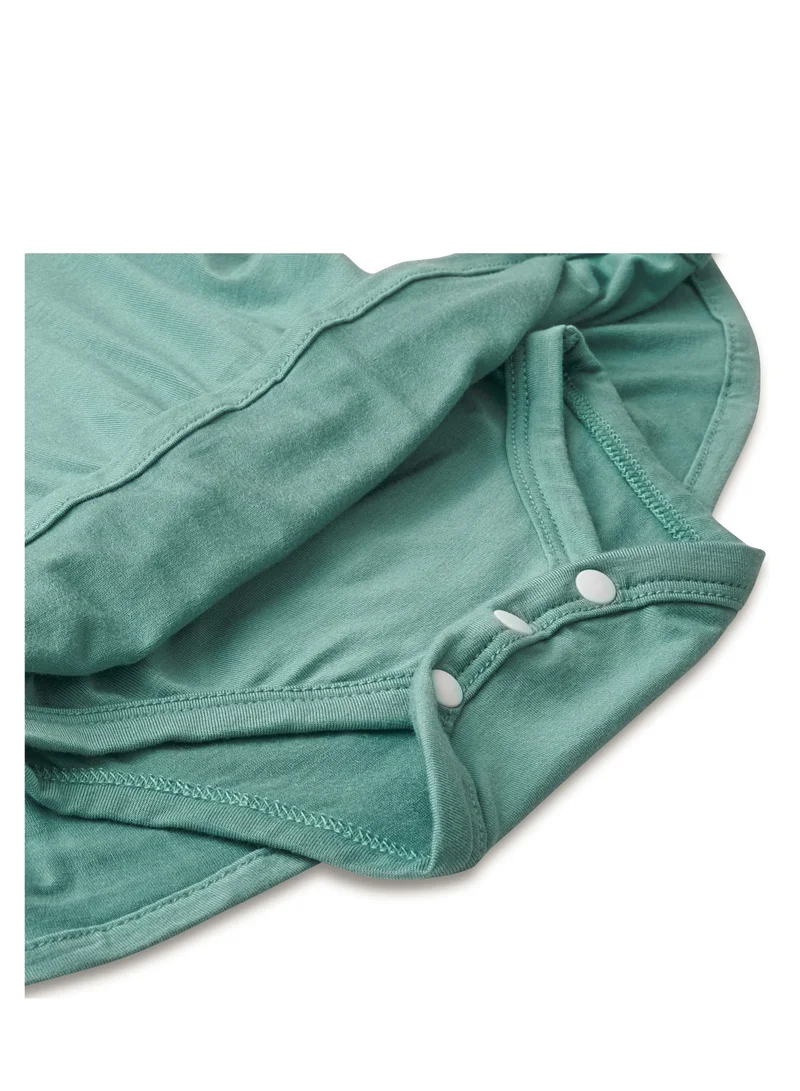 Anvi Baby Organic Bamboo Spandex Onesie Dress- Soft Sage