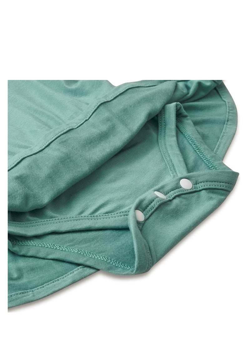 أنفي بيبي Organic Bamboo Spandex Onesie Dress- Soft Sage  - Image 3