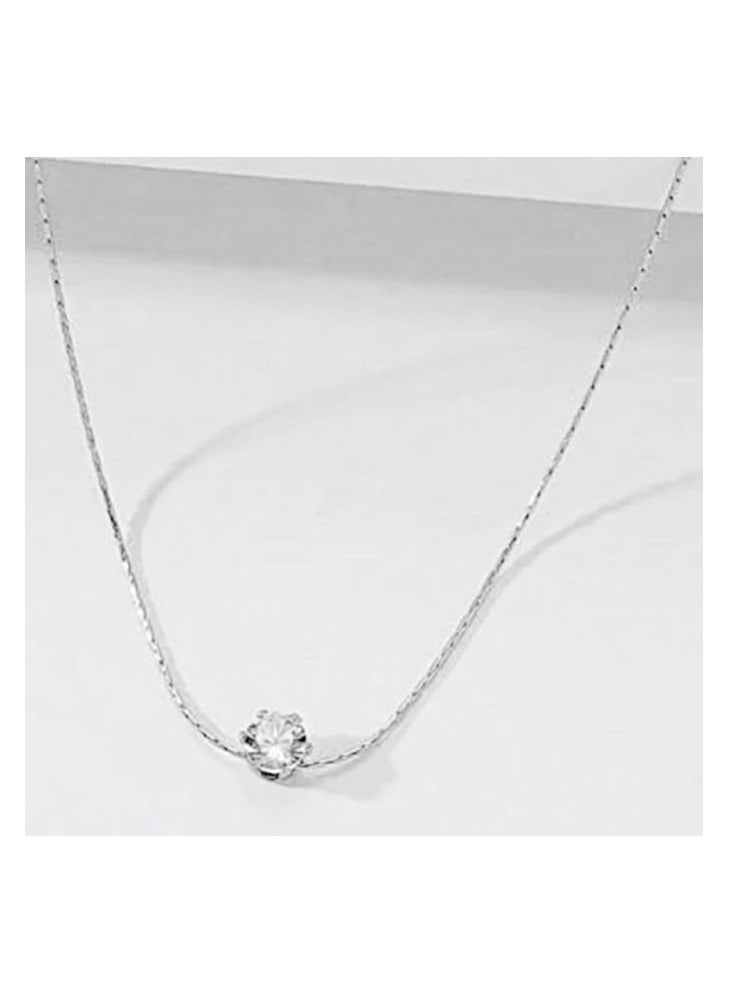 بونكا قلادة نسائية انيقة بتصميم عصري مع دلاية متنوعة من بونكا  سلسلة فضي مكعب زركونيا - Image 2