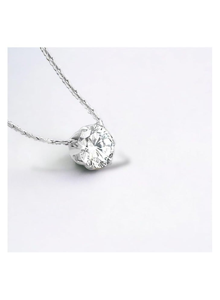 بونكا قلادة نسائية انيقة بتصميم عصري مع دلاية متنوعة من بونكا  سلسلة فضي مكعب زركونيا - Image 3