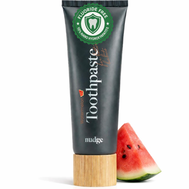 Nudge 10% Nano Hydroxyapatite Toothpaste, Enamel Friendly Advanced Clean, Fluoride Free & SLS Free, Watermelon, 4.5 oz - Image 1