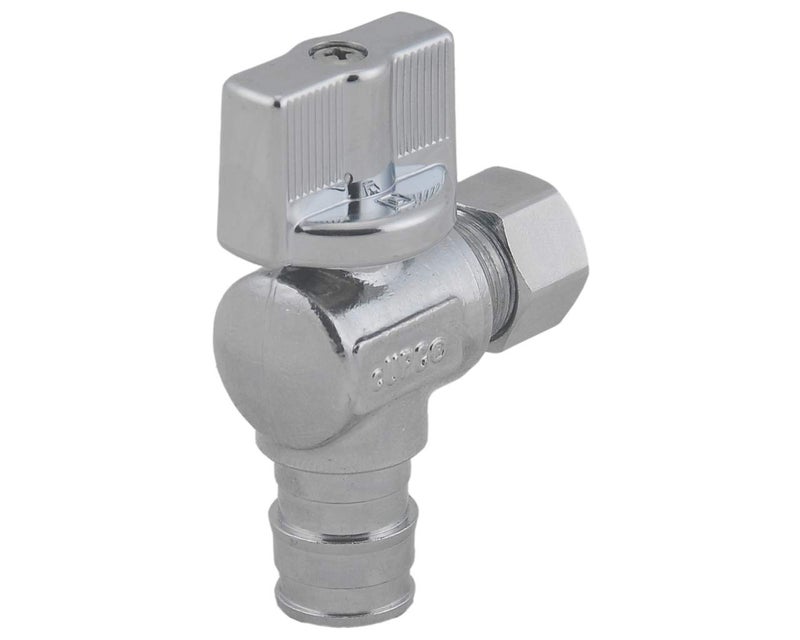 LD Valve- 1/4 Turn Angle PEX A Stop Valve, 1/2-in Exp(F1960) x 3/8-in OD Proprex Angle Shut Off Valve, Quarter Turn Brass Propex Angle Stop Valve - Image 5