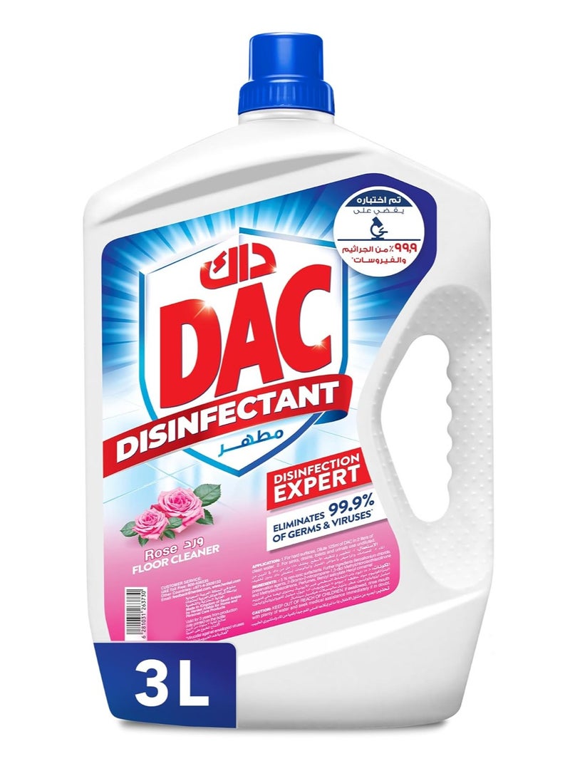 Dac Disinfectant With Total Protection Rose 3Liters  - Image 1