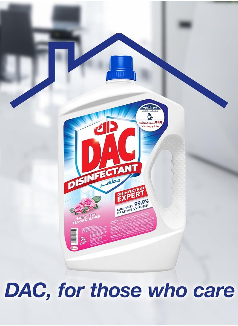 Dac Disinfectant With Total Protection Rose 3Liters  - Image 3