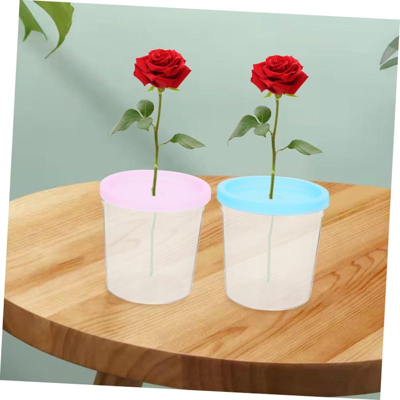 12Pcs Transparent Plastic Jellyfish Betta Fish Breeding And Flower Arrangement Containers Random Colors - Image 5