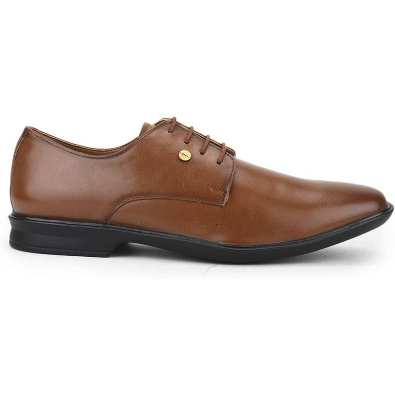 Liberty Fortune LUCIO-201 Lacing Derby Shoes for Men with PU Sole Comfortable Lightweight Cushioned Footbed Durable Trendy Design Padded Foam Insole Formal Footwear - Image 4