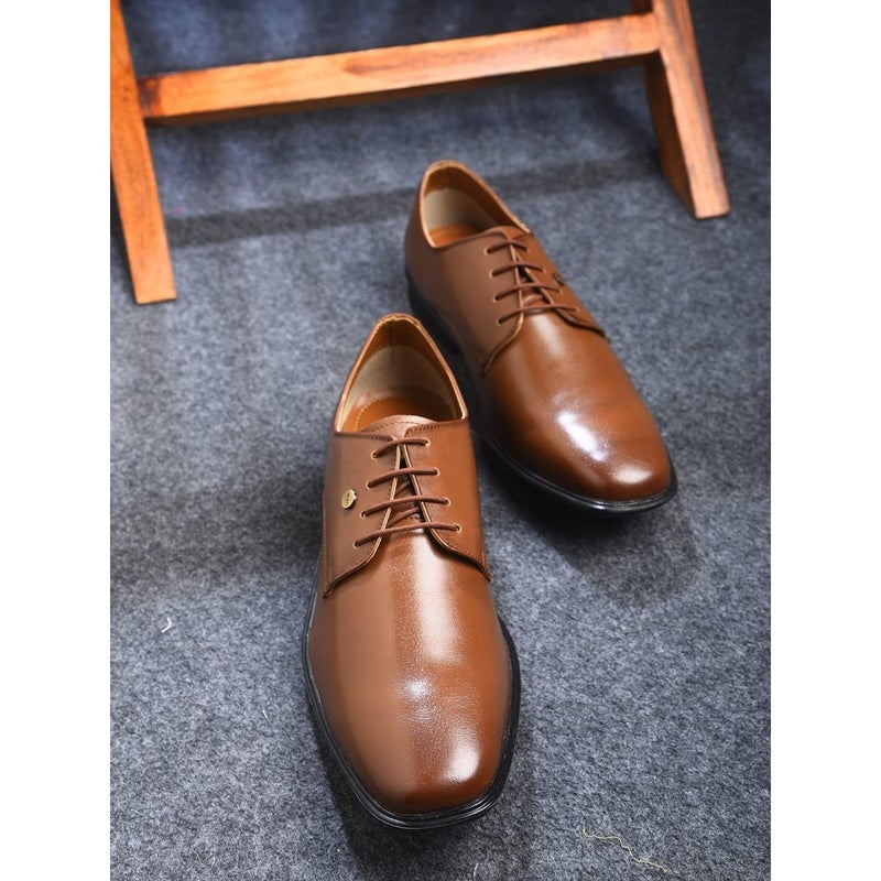 Liberty Fortune LUCIO-201 Lacing Derby Shoes for Men with PU Sole Comfortable Lightweight Cushioned Footbed Durable Trendy Design Padded Foam Insole Formal Footwear - Image 3