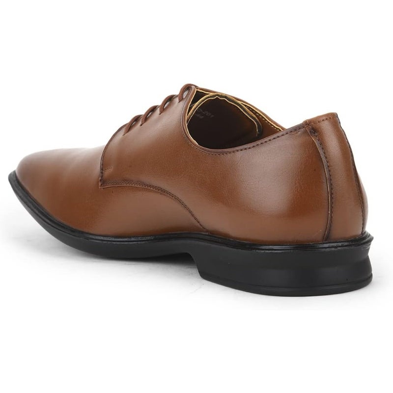 Liberty Fortune LUCIO-201 Lacing Derby Shoes for Men with PU Sole Comfortable Lightweight Cushioned Footbed Durable Trendy Design Padded Foam Insole Formal Footwear - Image 5