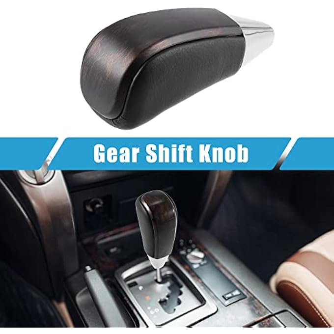 rayihni Car Gear Stick Shift Knob Gear Shift Knob Stick Shifter for Toyota Land Cruiser 20162021 4Runner 20032021 Tundra 20082021 Matte Gold Tone Black 484x209x177 - Image 3