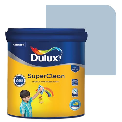 Dulux SuperClean Interior Emulsion Paint For Walls | Soothing Sheen & Rich Finish | Washable & Easy To Clean | Water Based Durable Paint, Blue (1L, Blueberry Mash) - Image 1