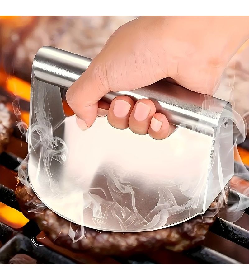 3 Piece Stainless Steel Handle Burger Press Non Stick Design For Uniform Patties Ergonomic Labor Saving Grip For Barbecue Home And Professional Kitchens - Image 1