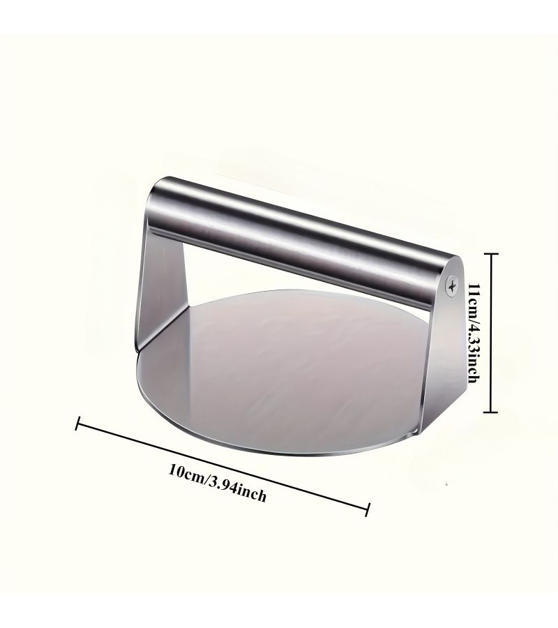 3 Piece Stainless Steel Handle Burger Press Non Stick Design For Uniform Patties Ergonomic Labor Saving Grip For Barbecue Home And Professional Kitchens - Image 3
