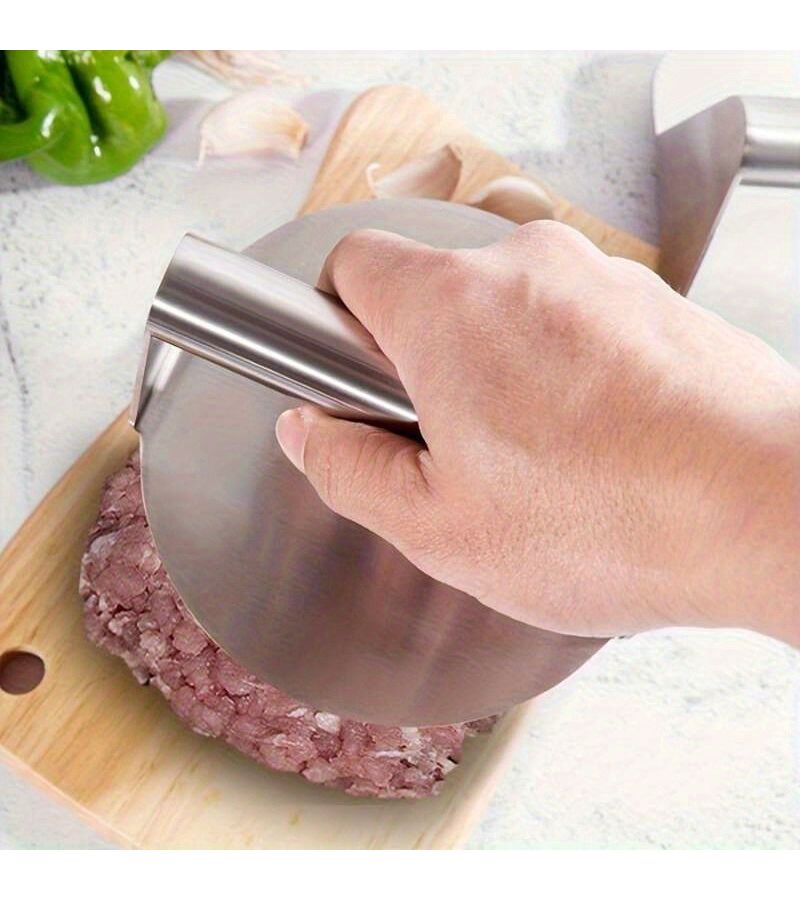 3 Piece Stainless Steel Handle Burger Press Non Stick Design For Uniform Patties Ergonomic Labor Saving Grip For Barbecue Home And Professional Kitchens - Image 2