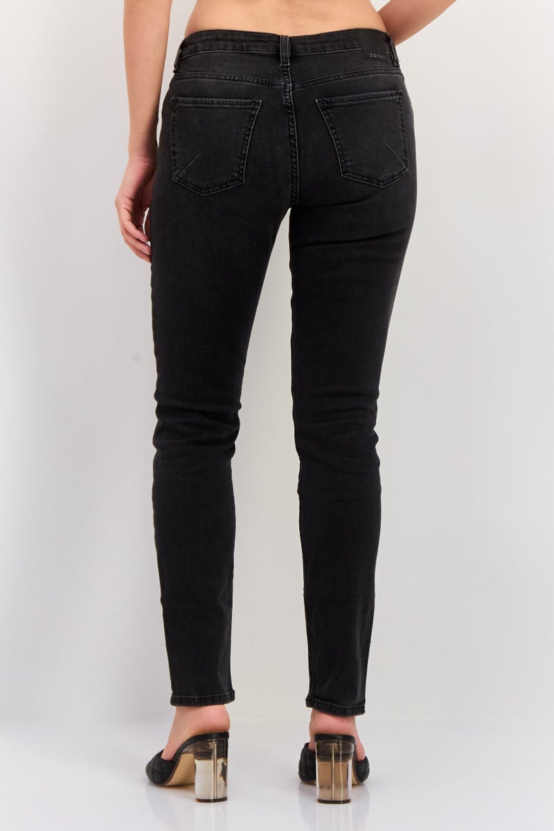 ESPRIT Women Slim Fit Washed Stretchable Jeans, Grey - Image 3