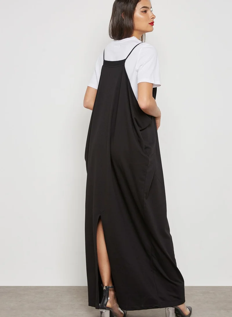 Grey Lab Slogan Maxi Dress