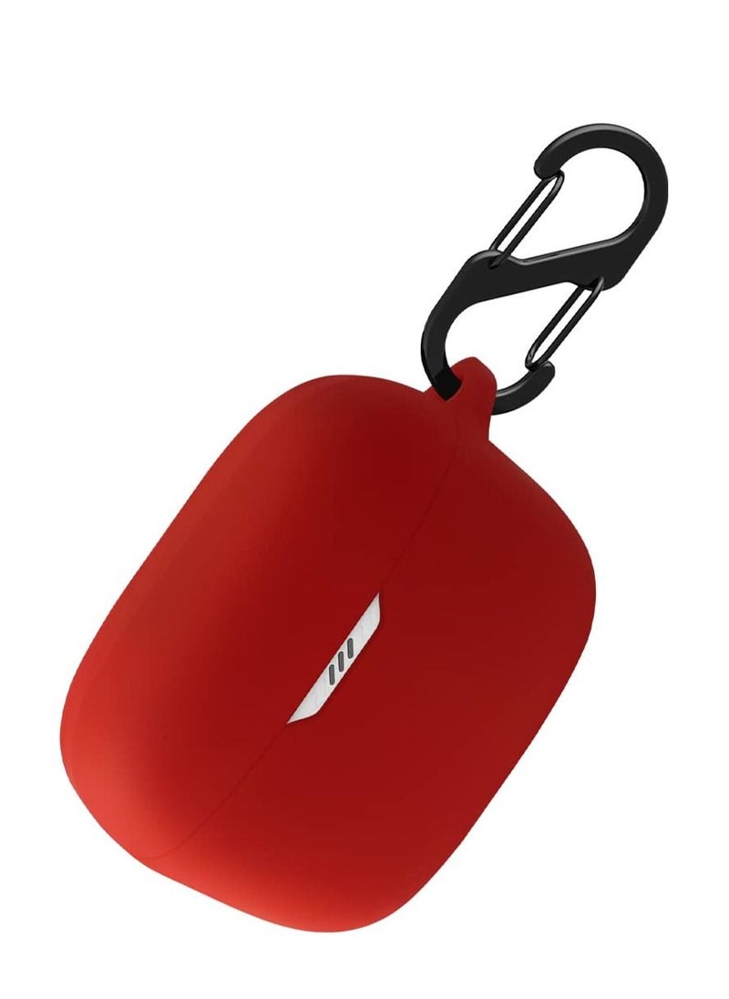 Generic - Silicone Carrying Case Compatible with JBL Tune 230NC TWS Portable Scratch Shock Resistant Cover with Carabiner (Red) - Image 1