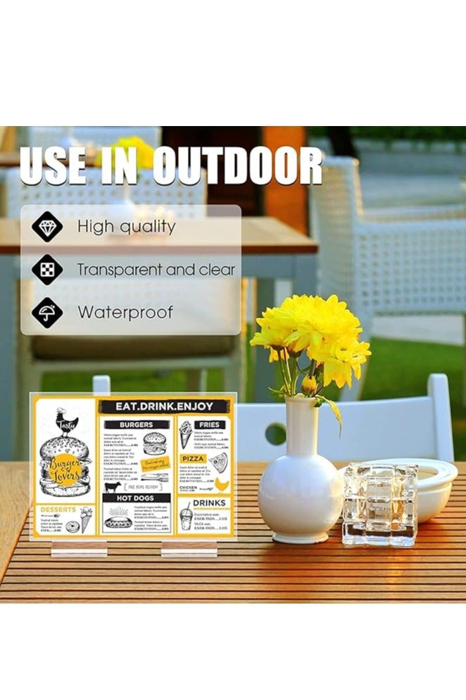 16 جهاز كمبيوتر شخصي أكريليك يقف واضح مكان حاملي بطاقة مع فتحة البطاقة ، أرقام الجدول العرض يقف حاملي علامة الزفاف عرض بطاقة أكريليك لقف أرقام الجدول الزفاف صور مكتب القائمة الاجتماع - Image 3