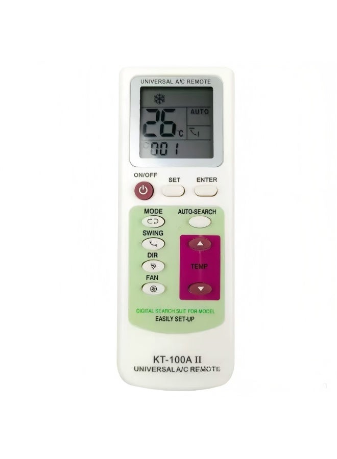 Remote Controls Universal Air Conditioner Remote Control KT-100AII Off White - Image 1