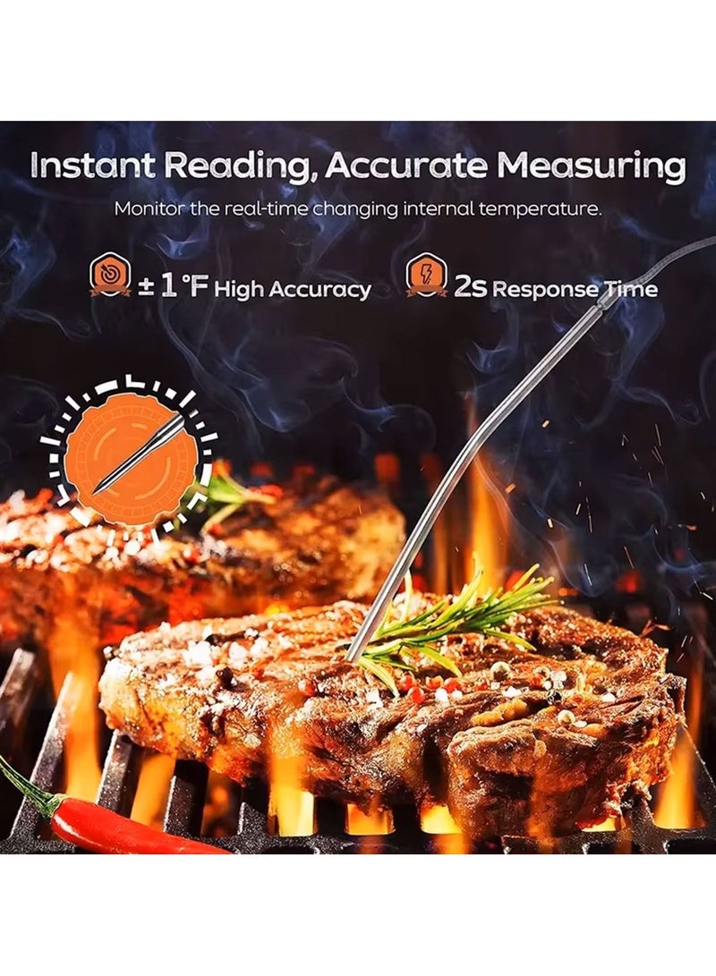 Digital Cooking and Grilling Thermometer – Professional BBQ Thermometer with Long Sensor Wire and 3 Installation Methods  - Image 4
