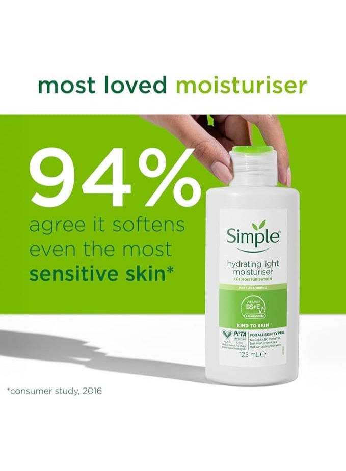 Simple Kind to Skin Hydrating Light Moisturiser UK’s #1 facial skin care brand* for 12-hour moisturisation 125 ml - Image 4
