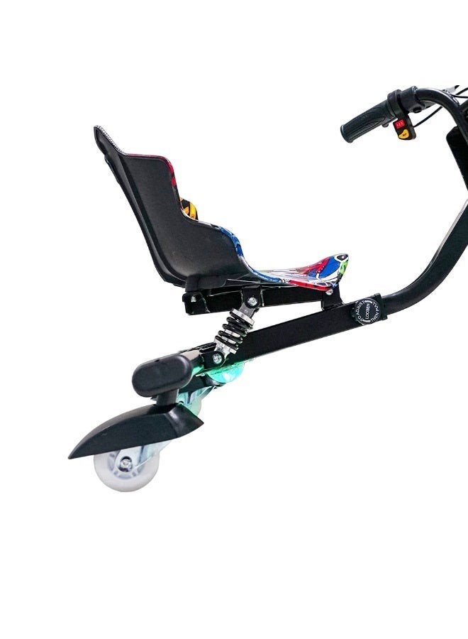 كروني سيارة دريفت للأطفال Jl009 مقاس 8 بوصات على شكل حرف V، محرك 250 واط، بطارية 36 فولت، 3 سرعات، نظام امتصاص الصدمات، سكوتر كهربائي ثلاثي العجلات، إضاءة LED، عجلات دريفت سلسة، سرعة قصوى 18 كم/ساعة، لعبة دريفت كهربائية خفيفة الوزن، تحكم سهل للمبتدئين، حركة دريفت ممتعة، مثالية للأطفال الذين يحبون الدريفت والسباق والمناورة بأسلوب السكوتر، مكبر صوت بلوتوث، عجلات دريفت سلسة، مدى 7-10 كم، لعبة دريفت خفيفة الوزن مع معدات أمان – Jl009football Street Dance - Image 2