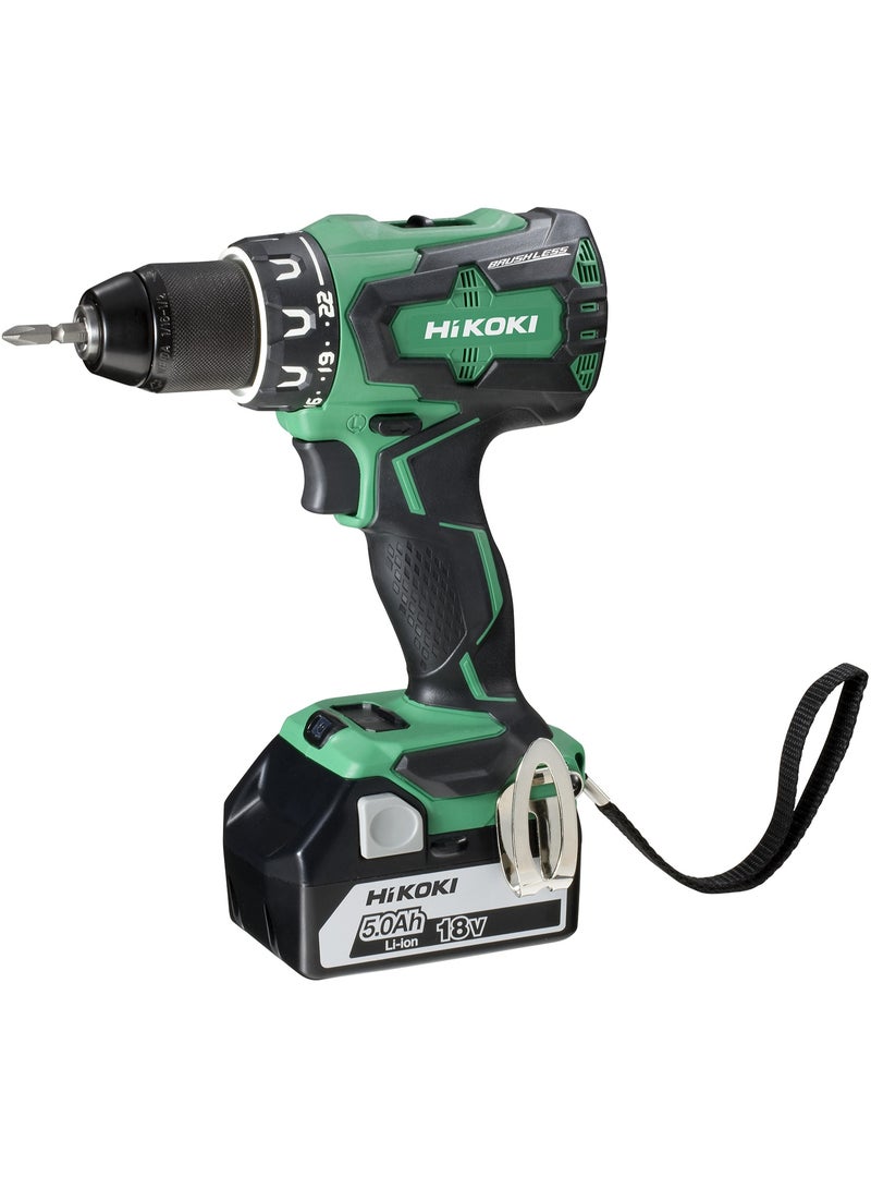 Hikoki هاي كوكاي DS18DBSLMJZ مثقاب لاسلكي 18 فولت | محرك بدون فرش | بطارية ليثيوم أيون 5.0Ah | تصميم مدمج وخفيف الوزن | حفر دقيق بسرعات عالية - Image 1