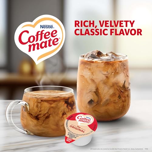 Coffee Mate Nestle Coffee mate Coffee Creamer, Original, Liquid Creamer Singles, Non Dairy, No Refrigeration, 0.375 fl oz Tubs (Pack of 180) - Image 2
