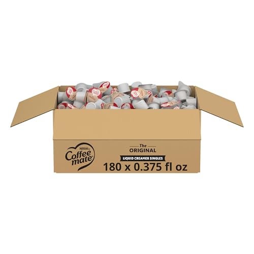 Coffee Mate Nestle Coffee mate Coffee Creamer, Original, Liquid Creamer Singles, Non Dairy, No Refrigeration, 0.375 fl oz Tubs (Pack of 180) - Image 1