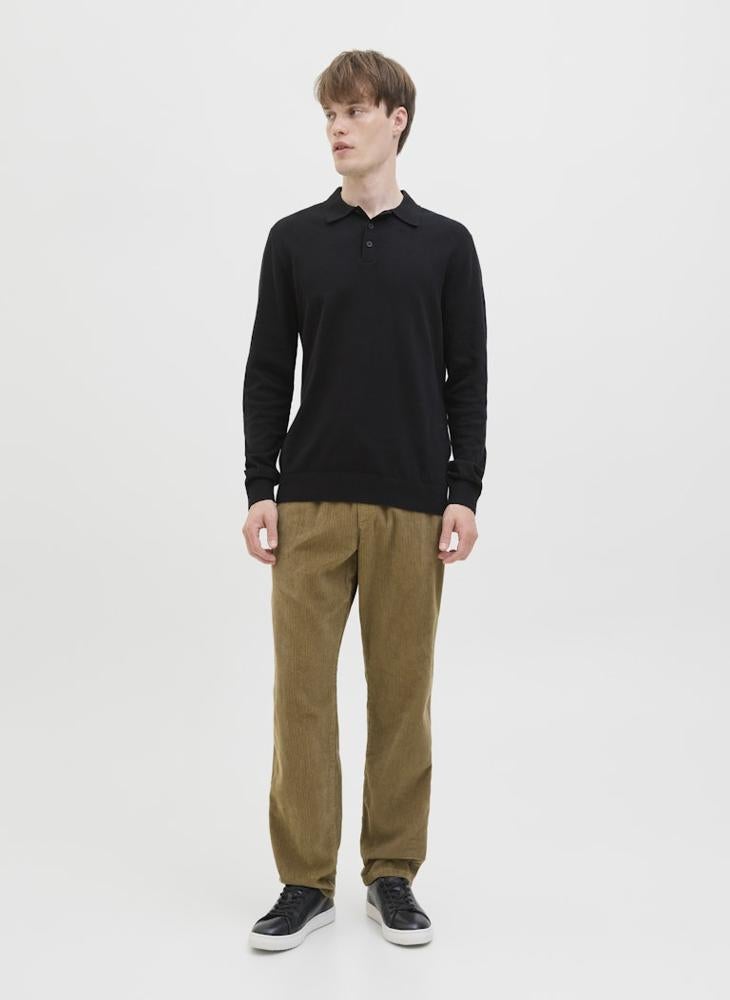 ج ج ريبل بلوفر بياقة بولو محبوك بأكمام طويلة - Image 1