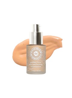 Honeybee Gardens Golden Hour Skin Perfecting Malibu (Medium Shade Great For Olive Or Mediterranean Skin Tones) Liquid Foundation ; Luxurious Golden Hour Radiance 34.5Ml/1.16 Fl Oz  - Image 1