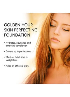 Honeybee Gardens Golden Hour Skin Perfecting Malibu (Medium Shade Great For Olive Or Mediterranean Skin Tones) Liquid Foundation ; Luxurious Golden Hour Radiance 34.5Ml/1.16 Fl Oz  - Image 4