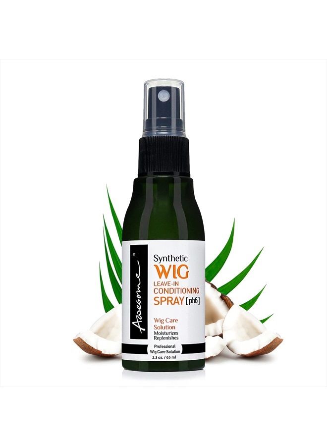 Awesome Synthetic Wig Leave in Conditioner Spray, pH6 Professional Wig Care Solution, Detangle, Moisturizes Synthetic Wigs, Travel size 2.3 fl oz - Image 1