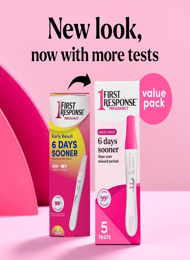 First Response Early Result Pregnancy Test, 5 Count Pack of 1,White - Image 2