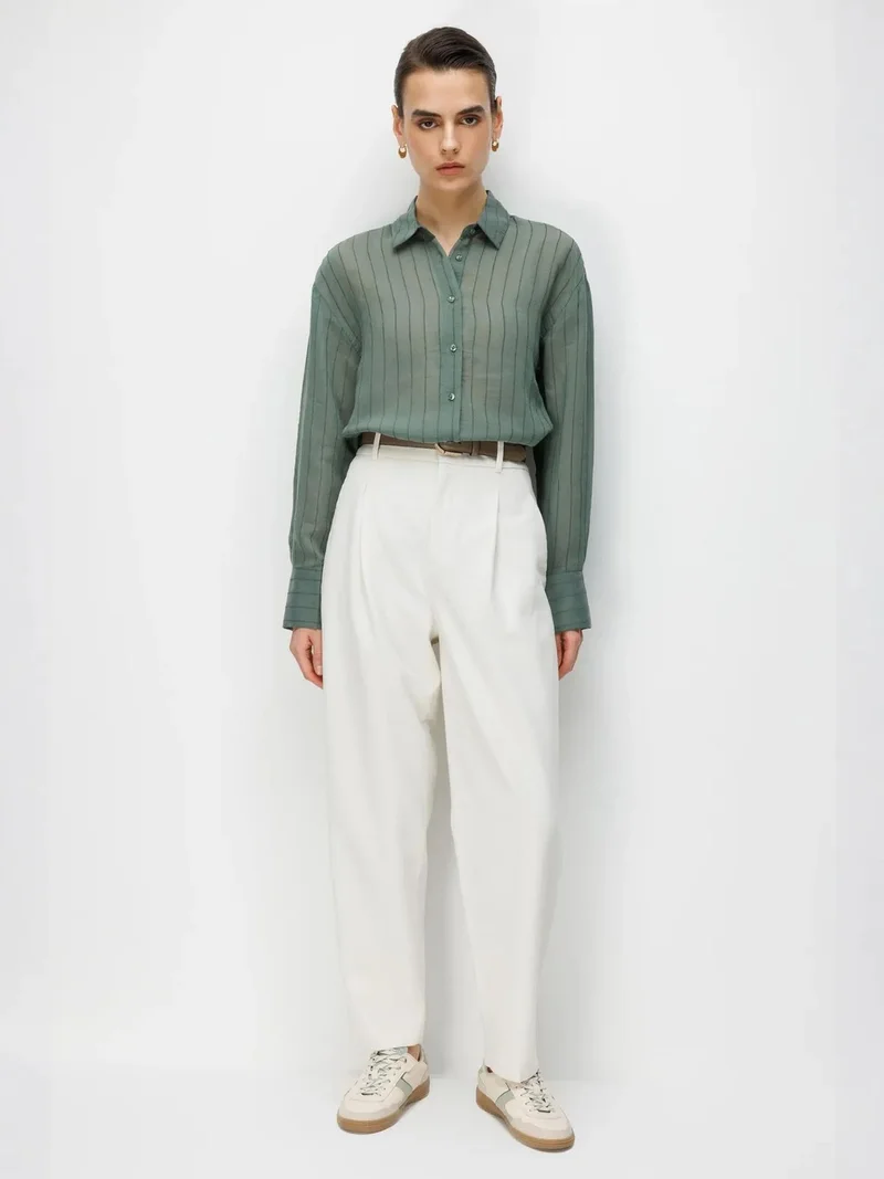 MixRay Mixray Striped Textured Woven Button Shirt