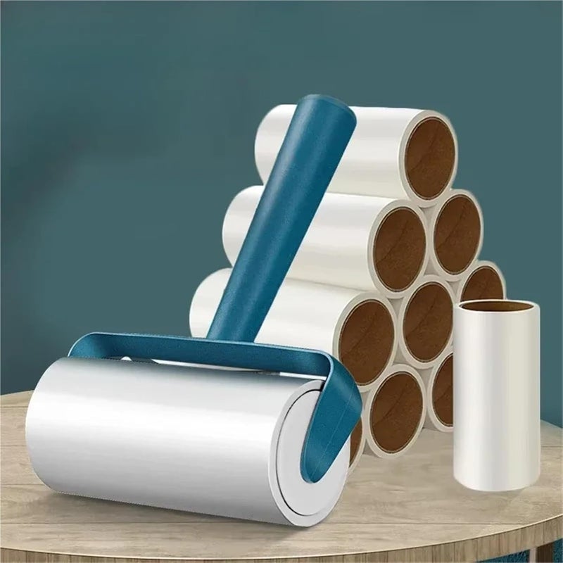 Snacko Pet Hair Remover Sticky Roller Brush - Tearable Roll Paper Cleaning Tool for Clothes and Household Use(Blue1) - Image 2