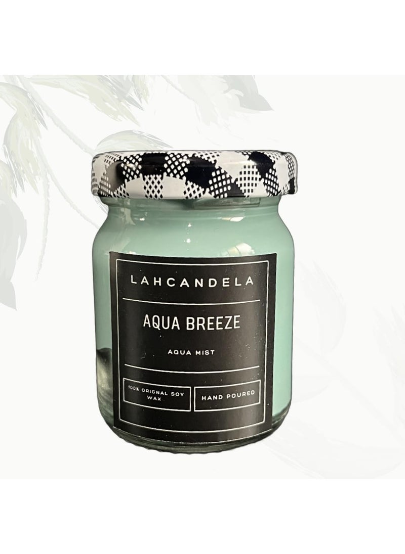 LahCandela LahCandela Aqua Breeze Scented Soy Wax Candles Pack of 2 Refreshing Aqua Mist Fragrance Calming Aromatherapy Candle for Relaxation Home Dcor 3540 hrs 