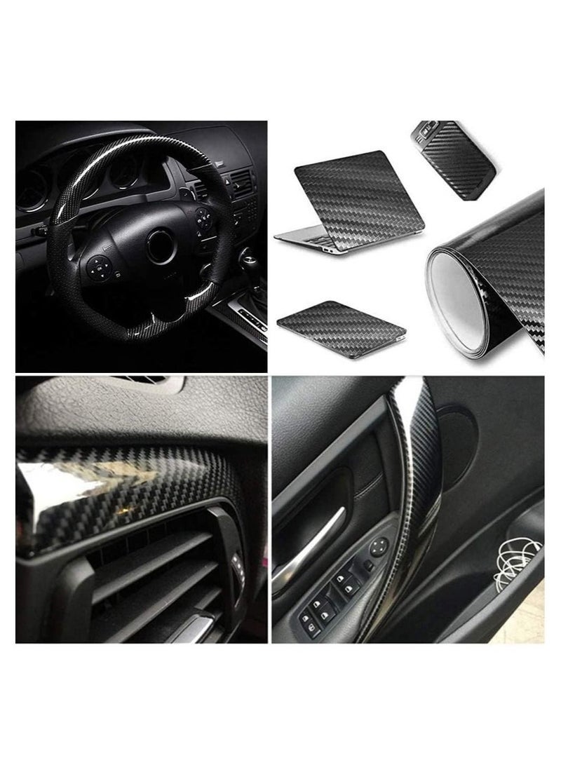 6D Carbon Fiber Sticker Self adhesive Waterproof Wrapping Protective Film for Car Vehicle and Laptop 30 x 150CM - Image 4