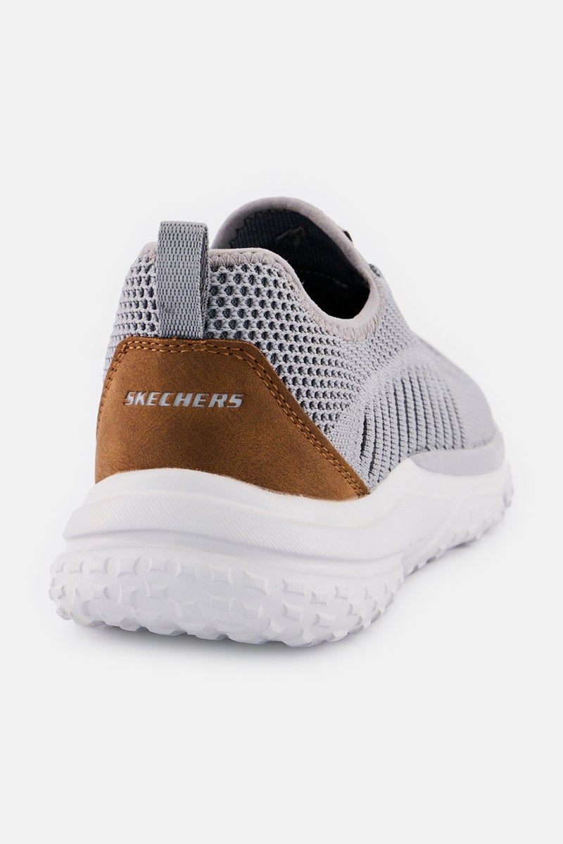 SKECHERS Men Solvano Gaten Slip On Outdoor Shoes, Grey - Image 2